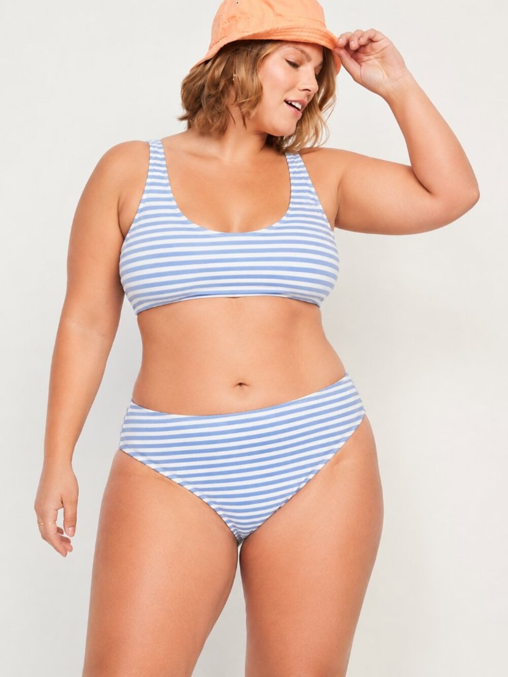 Old Navy Classic Terry Blue Stripe Bikini Set Plus Size NWT